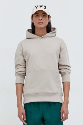 Bavlněná mikina adidas Originals Adicolor Contempo French Terry Hoodie pánská, béžová barva, s kapucí, hladká, IR7865