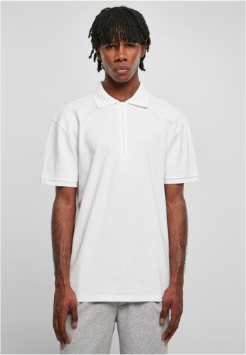 Urban Classics Oversized Zip Polo white - 4XL