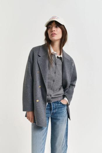 BUNDA GANT HANDSTITCHED PEACOAT CHARCOAL MELANGE