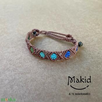 Calypso kék makramé karkötő