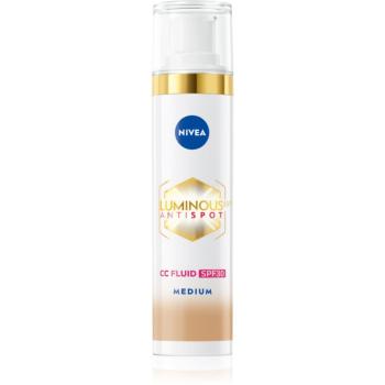 NIVEA Luminous 630 Anti Spot rozjasňujúci CC krém SPF 30 odtieň Medium 40 ml