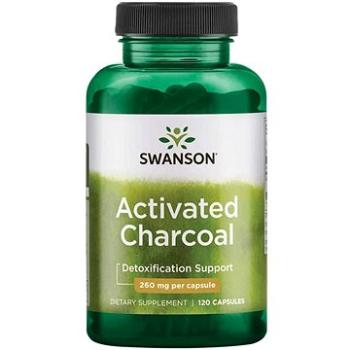 Swanson Activated Charcoal (Aktivní uhlí), 520 mg, 120 kapslí (87614113555)