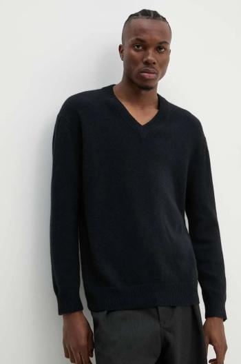 Vlněný svetr A.P.C. pull dany pánský, černá barva, WYAAD.M23380