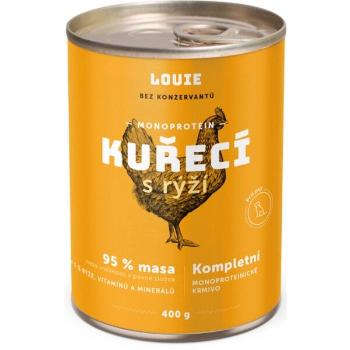 LOUIE KUŘECÍ S RÝŽÍ 400 G Psí konzerva, žlutá, velikost