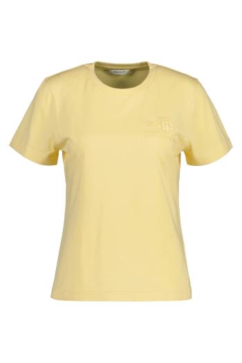 TRIČKO GANT REG TONAL SHIELD SS T-SHIRT DUSTY LIGHT YELLOW