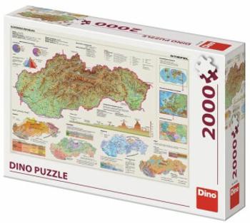 Puzzle mapa Slovenska 2000 dílků (Defekt)