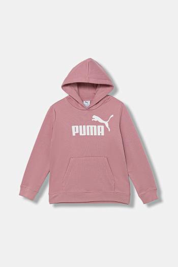 Puma gyerek felső ESS No. 1 Logo Hoodie FL G rózsaszín, nyomott mintás, kapucnis, 684896