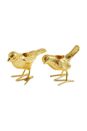Pols Potten gyertyatartó készlet flock of birds 12,5 x 5 x 7 cm 2 db sárga