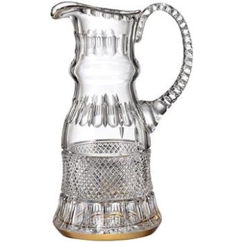 Bohemia Crystal Ručně broušený džbán Felicie Line Gold 1200ml (8597451256954)