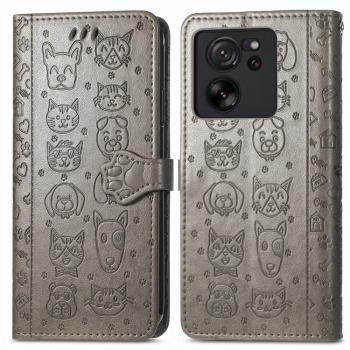 ART Peňaženkový kryt Xiaomi 13T / 13T Pro ANIMALS šedý