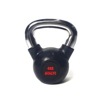 IRONLIFE Kettlebell pogumovaný 4 kg (8594177751558)