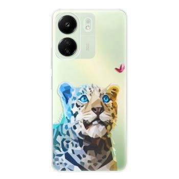 Odolné silikonové pouzdro iSaprio - Leopard With Butterfly - Xiaomi Redmi 13C