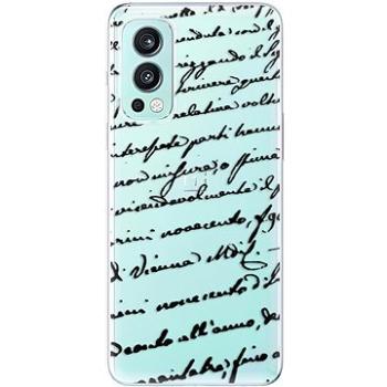 iSaprio Handwriting 01 pro black pro OnePlus Nord 2 5G (hawri01b-TPU3-opN2-5G)