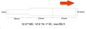 Niimbot štítky na kabely RXL A2K88218301, 12,5x109mm 65ks White pro D11 a D110