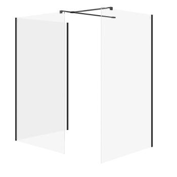 CERSANIT SET B811 WALK-IN MILLE ČERNÁ 90X90X90X200 VIR S601-198