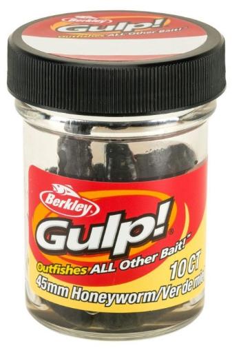 Berkley umělé nástrahy gulp honey worm-black 4,5 cm