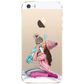 iSaprio Kissing Mom - Brunette and Boy pro iPhone 5/5S/SE (kmbruboy-TPU2_i5)