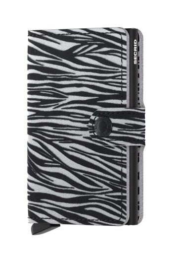 Kožená peněženka Secrid Miniwallet Zebra Light Grey šedá barva