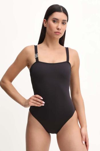 Jednodílné plavky MICHAEL Michael Kors SQUARE NECK ONE PIECE černá barva, mírně vyztužený košík, MM7M528