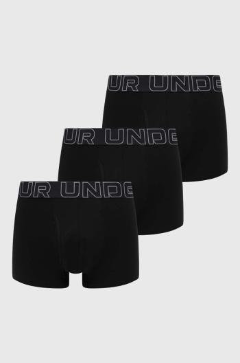 Boxerky Under Armour 3-pack pánské, černá barva