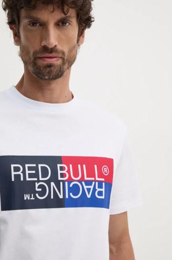 Bavlněné tričko Red Bull Racing x Pepe Jeans bílá barva, s potiskem, RM500001