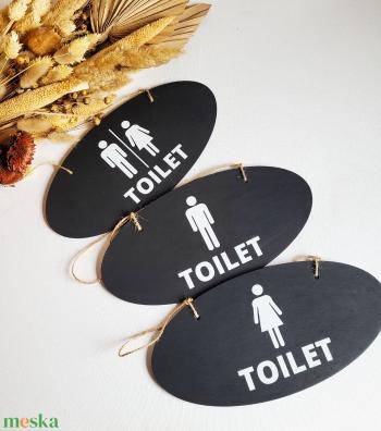 Feliratos tábla, Fa, Mosdó, Wc, Toilet