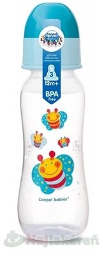 Canpol babies lahev s potiskem Afrika růžová 250ml