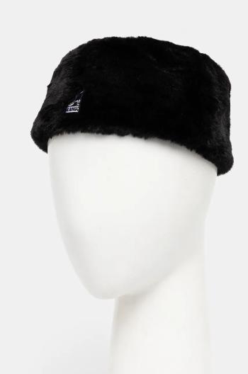 Čepice Kangol FAUX FUR TOPPER černá barva, K5419.BS002