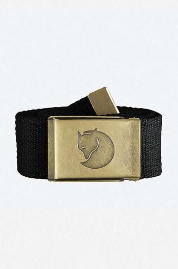 Pásek Fjallraven Pasek Fjallraven Canvas Brass Belt F77297 550 černá barva, F77297.550-550