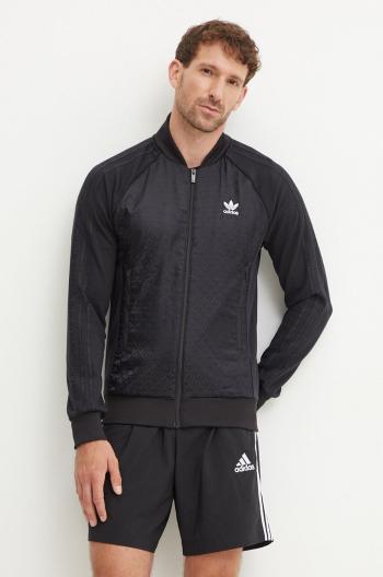 Mikina adidas Originals pánská, černá barva, hladká, IZ2541