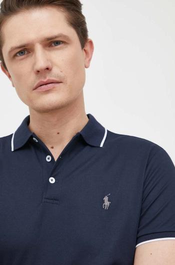 Polo tričko Polo Ralph Lauren tmavomodrá barva, s aplikací