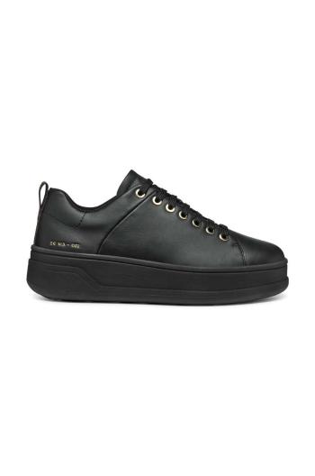 Kožené sneakers boty Geox D SPHERICA ECUB-2 černá barva, D46WVA 00085 C9997