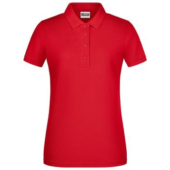 James & Nicholson Dámská polokošile z biobavlny 8009 - Červená | XL