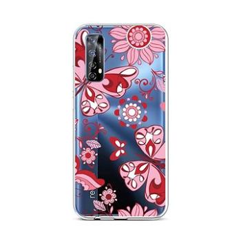 TopQ Realme 7 silikon Pink Butterfly 62078 (Sun-62078)