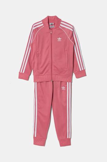 Dětská tepláková souprava adidas Originals SST TRACKSUIT růžová barva, IY4797