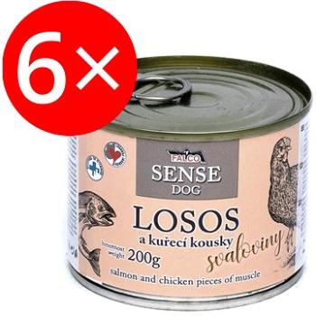 Falco Sense Dog losos a kuře 6 × 200 g (8594725086156)