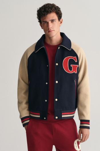 BUNDA GANT WOOL VARSITY JACKET EVENING BLUE