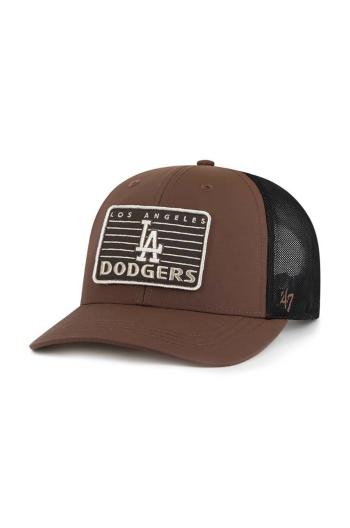 Kšiltovka 47 brand MLB Los Angeles Dodgers hnědá barva, s aplikací, B-OUTTK12NYP-BW