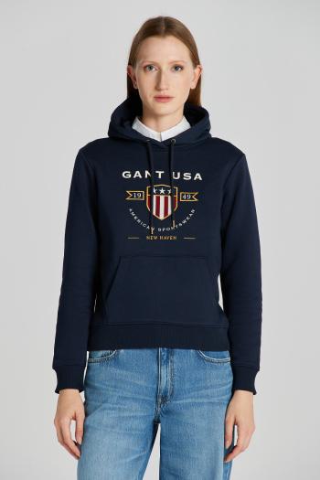 MIKINA GANT D1. BANNER SHIELD HOODIE EVENING BLUE