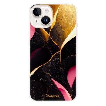 Odolné silikonové pouzdro iSaprio - Gold Pink Marble - iPhone 15