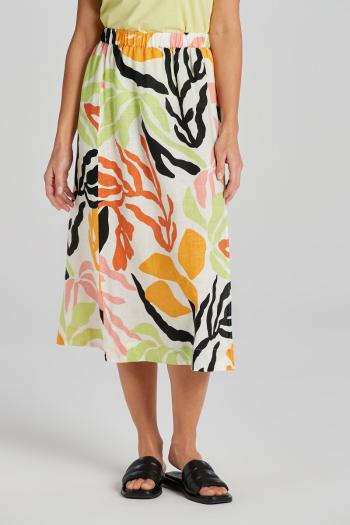 SUKNĚ GANT REL MID PALM PRINT LINEN SKIRT MEDAL YELLOW