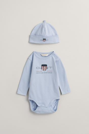 DĚTSKÝ SET GANT ARCHIVE SHIELD BODY AND BEANIE MUTED BLUE