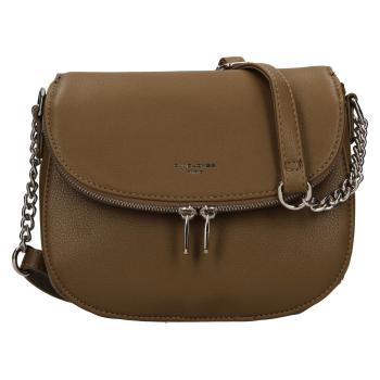 Dámská crossbody kabelka David Jones Daelas - zeleno-hnědá