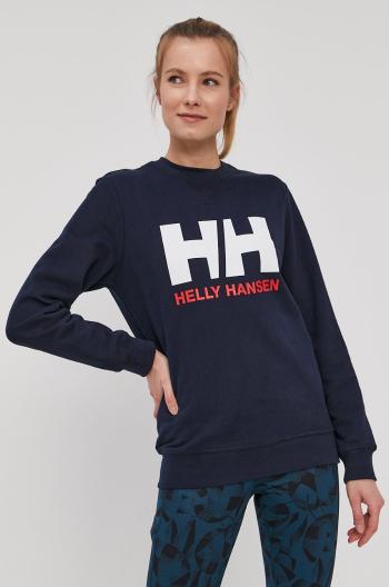 Mikina Helly Hansen dámská, tmavomodrá barva, s potiskem, 34003-071