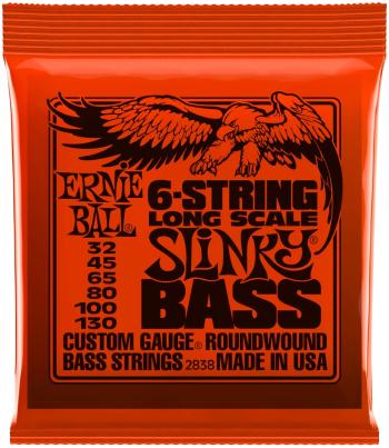 Ernie Ball 2838 Slinky Nickel Wound Long Scale 6-String Electric Bass 