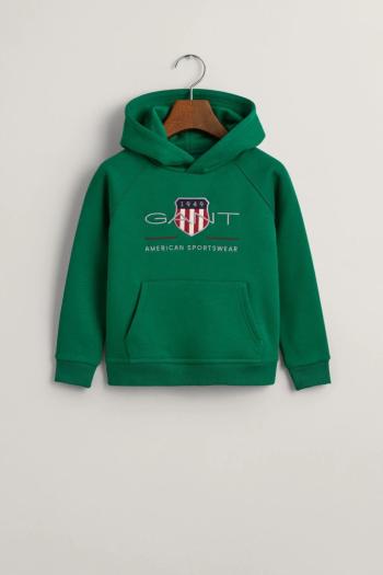 MIKINA GANT ARCHIVE SHIELD RAGLAN HOODIE WILD GREEN