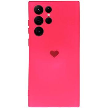 Vennus Valentýnské pouzdro Heart pro Samsung Galaxy S22 Ultra - fuchsiové (TT4380)