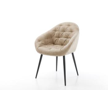 Jídelní židle Gaio-Flex béžová vintage zúžená podnož černá