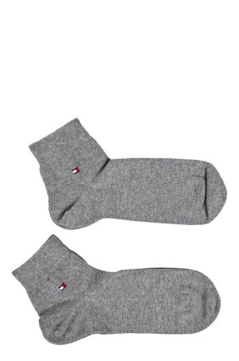 Ponožky Tommy Hilfiger 2-pack pánské, šedá barva, 342025001