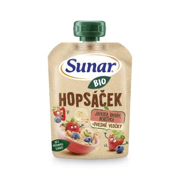 Sunar BIO Hopsáček Jahoda, banán, borůvka, oves kapsička 100 g